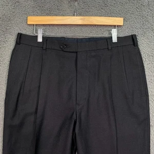 Brooks Brothers Vestito Pantalone Uomo 35x32 (34x30) Lana Pieghettato Polsini Vestibilità Classica - Foto 1 di 10