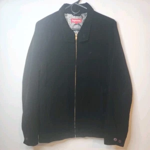 Supreme Corduroy FW14 Harrington Men's Size L Jacket Black with Snakeskin Lining - Picture 1 of 18