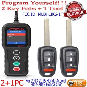 2 For 2013 2014 2015 Honda Civic Accord Keyless Entry Remote Key Fob Programmer - Picture 1 of 6