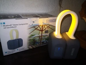 " SCHWAIGER " Bluetooth Stereo Lautsprecher mit LED Leuchtband - Photo 1 sur 4