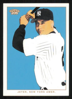 2002 Topps 206 #380A Derek Jeter Blue SP - Image 1 of 2