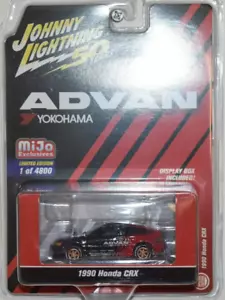 JOHNNY LIGHNING 50 YEARS 1990 HONDA CRX ADVAN MIJO EXCLUSIVE SPECIAL EDITION - Picture 1 of 11