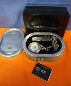 Harley Davidson Timepiece Collection Pocket Watch & Multi Tool W/Box - Picture 1 of 8