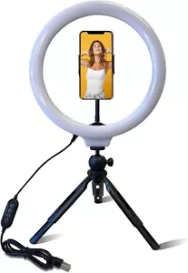 Fugetek 12" Desktop Ring Light with Phone Tripod Stand, Phone Mount, USB Powered - Picture 1 of 6
