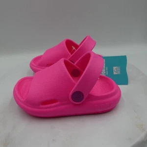 Reef Shoes Toddler Girls 5 Hot Pink Sandals Slides Slip On Pivoting Ankle Strap - Picture 1 of 24
