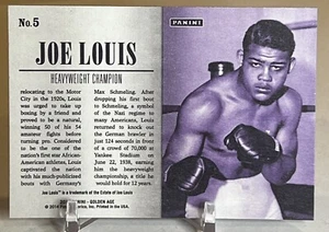 JOE LEWIS HOF THE BROWN BOMBER 2014 PANINI GOLDEN AGE No. 5 Newsmakers 1940’s - Picture 1 of 2