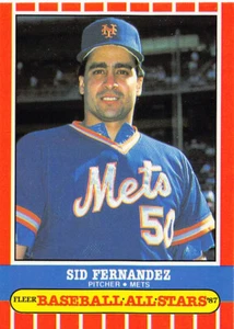 Sid Fernandez 1987 Fleer All Stars Baseball card #16 New York Mets - Picture 1 of 2