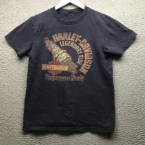 Harley Davidson Legendary Ride T-Shirt Men's Medium M Short Sleeve Graphic Navy