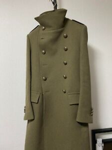 Balmain X H & M Military Coat Double Breasted Gold Button Men'S Size 48
