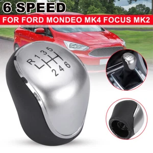 6 Speed Manual Gear Shift Knob Stick Lever For Ford Mondeo Mk4 Focus Mk2 MK3 - Picture 1 of 10