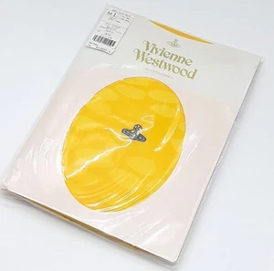 Vivienne Westwood pantyhose Spotted stockings pattern Yellow Size M Genuine - Picture 1 of 6