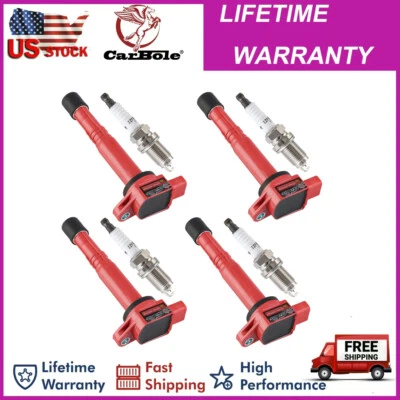 4X paquetes de bujías y bobinas de encendido para 03-11 Honda Civic Element CR-V UF311 Foto 1 de 4