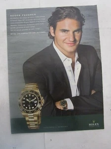 # PUBBLICITÀ' ADVERTISING ROLEX ROGER FEDERER - 2011 VEDI ALTRE DISPONIBILI - Foto 1 di 10