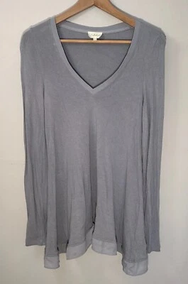 Camisa Anthropologie Deletta para mujer gris talla mediana Foto 1 de 4