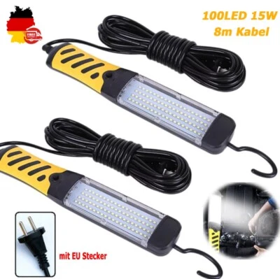 2Stk LED-KFZ Arbeitsleuchte Werkstattlampe Handlampe Magnet Stablampe 8m Kabel - Bild 1 von 4