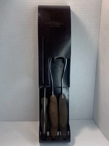 Vintage CUTCO Bread Slicer & Forks In Bakelite Holder Used As Is - Picture 1 of 6