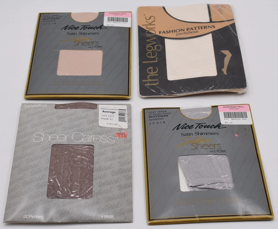 Lote de 6 pares de pantimedias de colección tamaño promedio The Legworks Touch pura caricia Foto 1 de 4