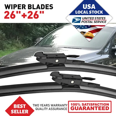 Juego de limpiaparabrisas de 26" y 26" calidad OEM para Audi Q7 2007-2008/2015 EE. UU. Foto 1 de 4