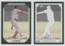 2017 Leaf History of Baseball 1991 Leaf Acetate Throwback Green /10 AJ Puk #01