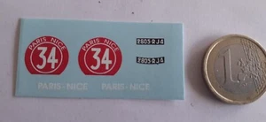 decals decalcomanie déco citroen traction paris nice rallye 1/43 promo - Imagen 1 de 1