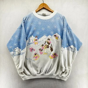 Vintage Scarab San Francisco Pullover Sweatshirt Blue White Women's XL  - Picture 1 of 15