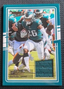 2020 Panini Donruss Miles Sanders Threads Patch Jersey #13 Philadelphia Eagles - Picture 1 of 2