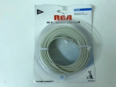 RCA TP443 50 Feet Telephone Phone Line Cord - Ivory - Image 1 of 2