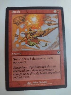 MTG Magic The Gathering Card Sizzle Sorcery Red Mercadian Masques  - Image 1 of 2