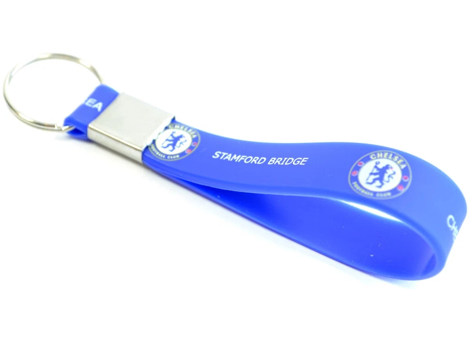 Chelsea FC Official Club Crest Blue Silicone Key Chain - Image 1 of 1