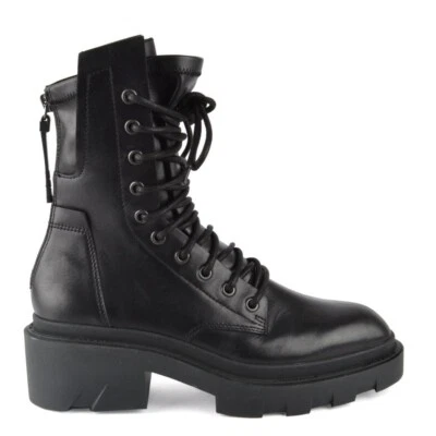 Nuevas botas de cuero de combate con cordones negras ASH Madness de motociclista de $350 para mujer talla 36 6 Foto 1 de 4