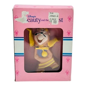 Schmid Disney’s Beauty And The Beast Cogsworth Clock Figurines NEW IN BOX - Picture 1 of 14