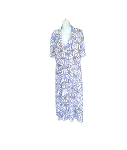 M&S NOBODY’S CHILD BLUE DAISY MIDI DRESS - Picture 1 of 5