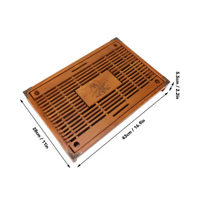 Kung Fu Tea Tray Water Tray Tea Set Tray Drainage And Water Storage Solid Wo - Image 1 of 4