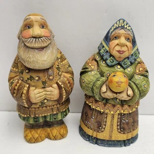 G. DeBrekht Lebkrot Märchen Serie 2er Set Herbst Ernte Paar Vintage 5" - Bild 1 von 6