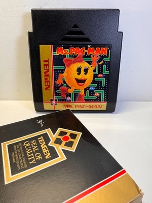 Ms. Pac-Man (Tengen) (Nintendo NES, 1990) Authentic NEAR MINT 9/10 Tested - Image 1 of 4
