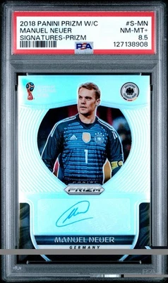 2018 PANINI PRIZM WORLD CUP MANUEL NEUER SIGNATURES PRIZM SILVER AUTO PSA 8.5 - Bild 1 von 2