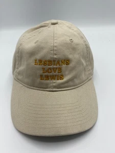 Lesbians Love Lewis Logo Jenny Lewis Beige Mens Adult Baseball Cap Hat One Size - Picture 1 of 7