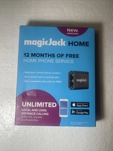 Adapter telefoniczny MagicJack HOME VoIP z 12-miesięcznym połączeniem serwisowym - Zdjęcie 1 z 2