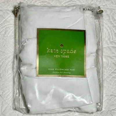 Kate Spade Pillow Cases King White NEW - Image 1 of 4