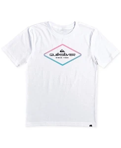 Quiksilver Big Boys Cotton Omni Lock Logo Graphic T-Shirt White Size M (12) - Picture 1 of 2