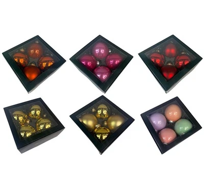 Palle Vetro Combi Mm 100 Pz 4 Decorazione Albero Natale Addobbi - Immagine 1 di 2