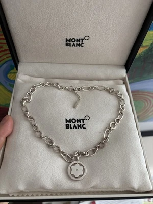 Montblanc Star Signet 925 Sterling Silver Necklace Boxed Vtg Jewellery Good Con - Image 1 of 4