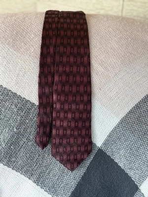 John Henry Men's Necktie Tie Red Made In USA All Silk  - Image 1 of 2