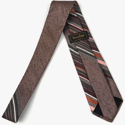 Botany 500 Men's Tie Brown Gray Multicolor Striped Designer Necktie 55 x 3 - Image 1 of 4