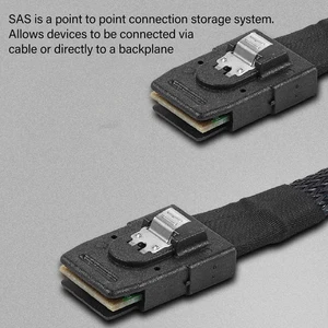 0.5m/ 1.6ft Mini SAS SFF 8087 Cable Dual Straight Head Computer Server Mothe NEW - Afbeelding 1 van 12