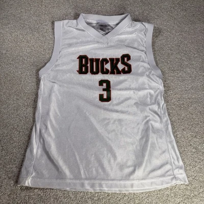 Camiseta deportiva de baloncesto de la NBA Milwaukee Bucks Brandon Jennings #3 juvenil grande 14/16 Foto 1 de 4