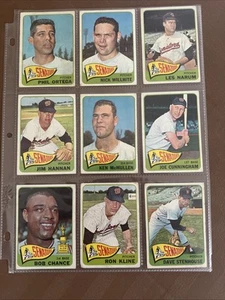 1965 Topps Washington Senators 9 Card Lot VG/EX - Picture 1 of 2