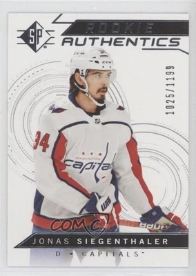 2018-19 SP Retail Rookie Authentics /1199 Jonas Siegenthaler #129 Rookie RC - Image 1 of 2