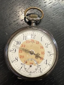 Omega Taschenuhr Silber 800 - Bild 1 von 8