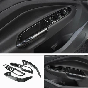 For Ford Escape Kuga 2017-2019 Carbon Fiber Inner Window Switch Panel Cover Trim - Foto 1 di 7